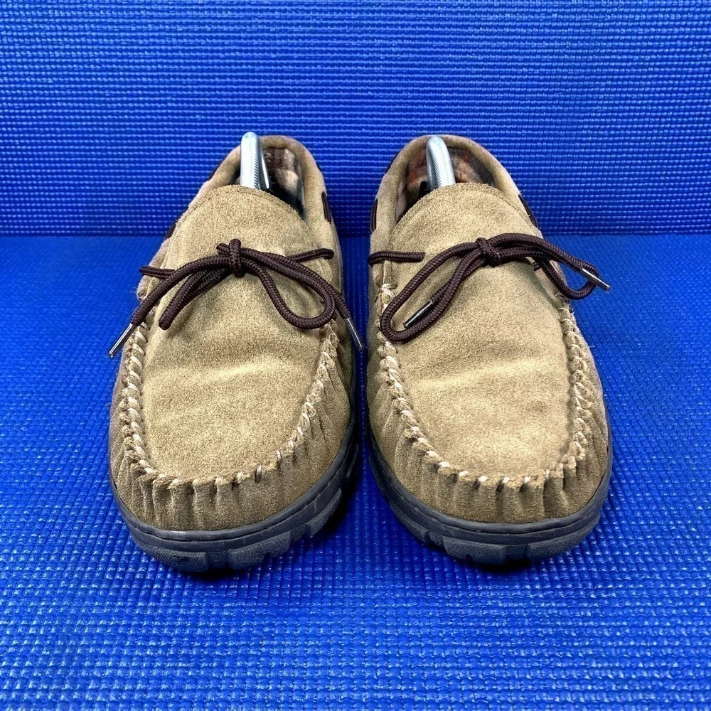 TAMARAC NEVADA Men`s Size 12M Tan Brown Comfort Slippers Shoes 722206
